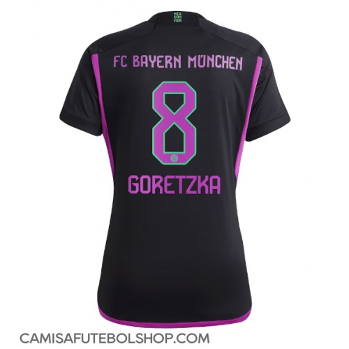 Camisa de time de futebol Bayern Munich Leon Goretzka #8 Replicas 2º Equipamento Feminina 2023-24 Manga Curta